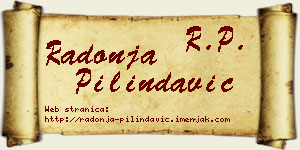 Radonja Pilindavić vizit kartica
